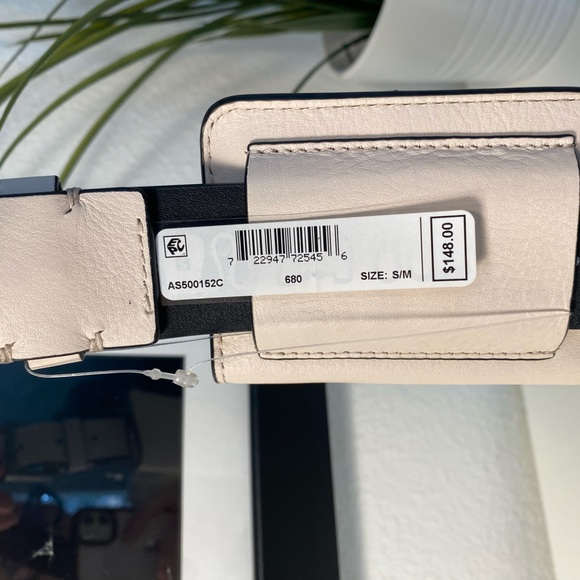 NWT ALLSAINTS Leather Belt With Detachable Card Holder - Picture 7 of 9